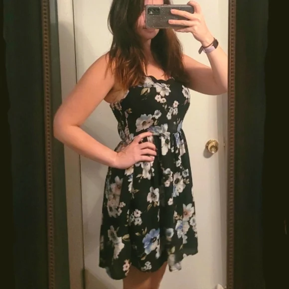 Xhilaration Dresses Floral Summer Sun Dress Spaghetti Strap